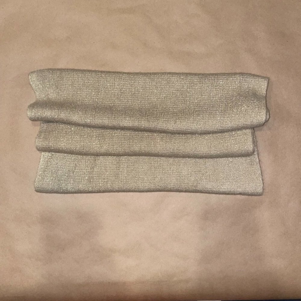 Gold Infinity Scarf with Sparkle Details